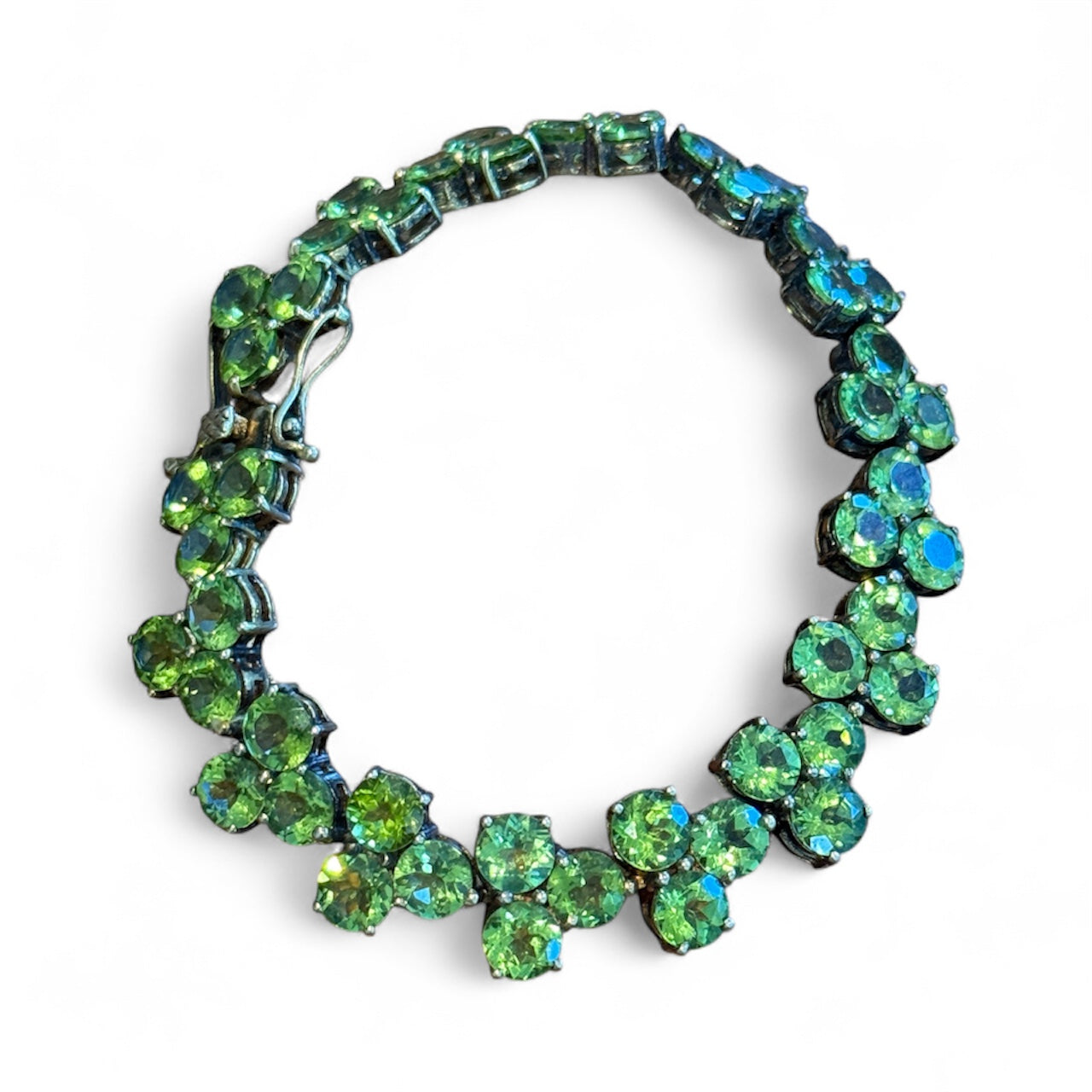 Gold Plated Sterling Peridot Bracelet