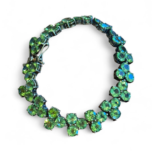 Gold Plated Sterling Peridot Bracelet