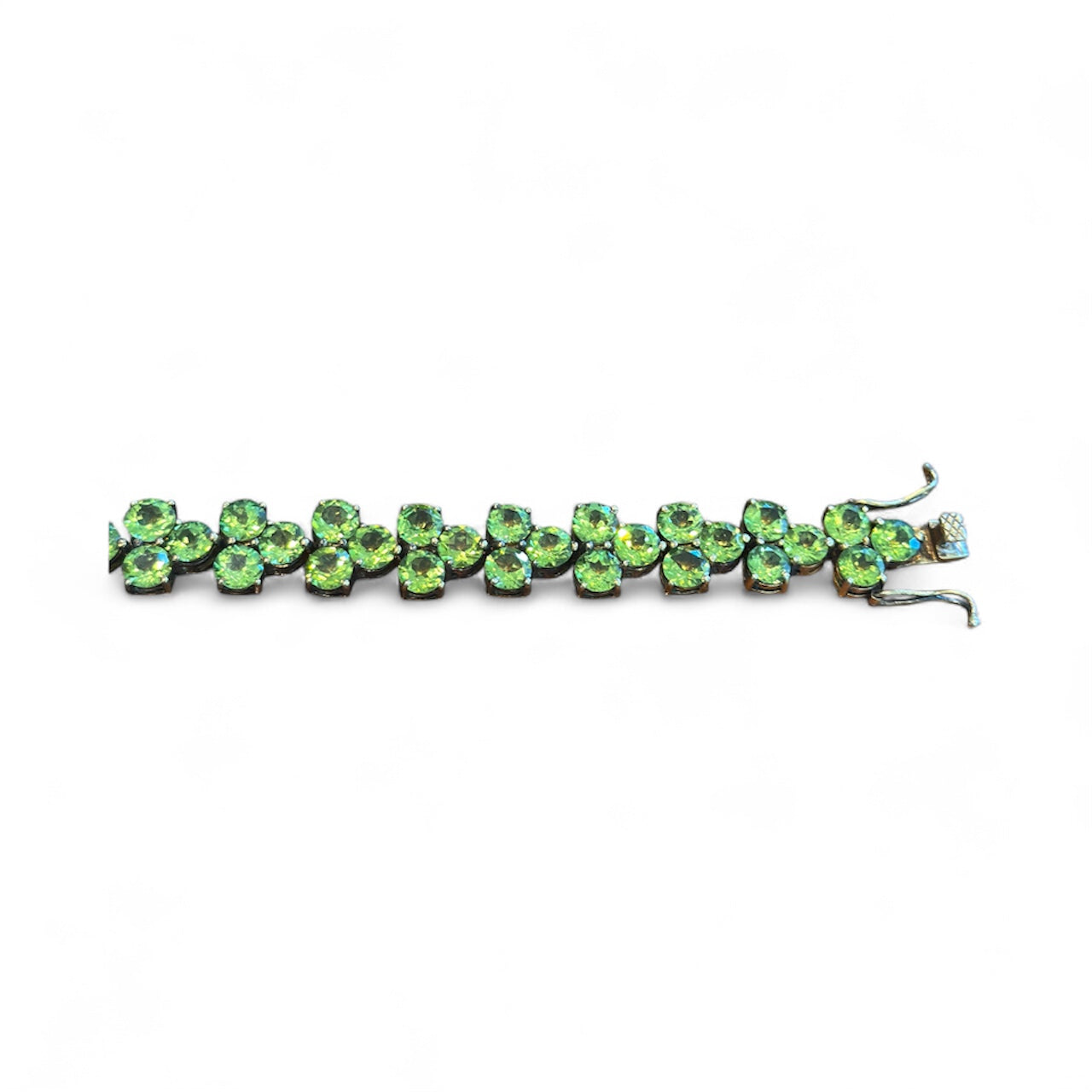 Gold Plated Sterling Peridot Bracelet