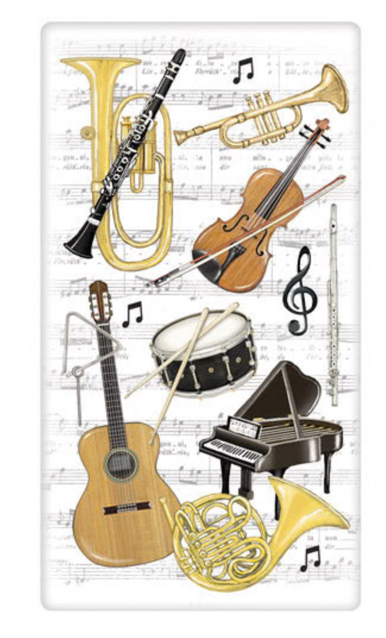 Flour Sack Kitchen Dish Towel Orchestra Mary Lake - Thompson