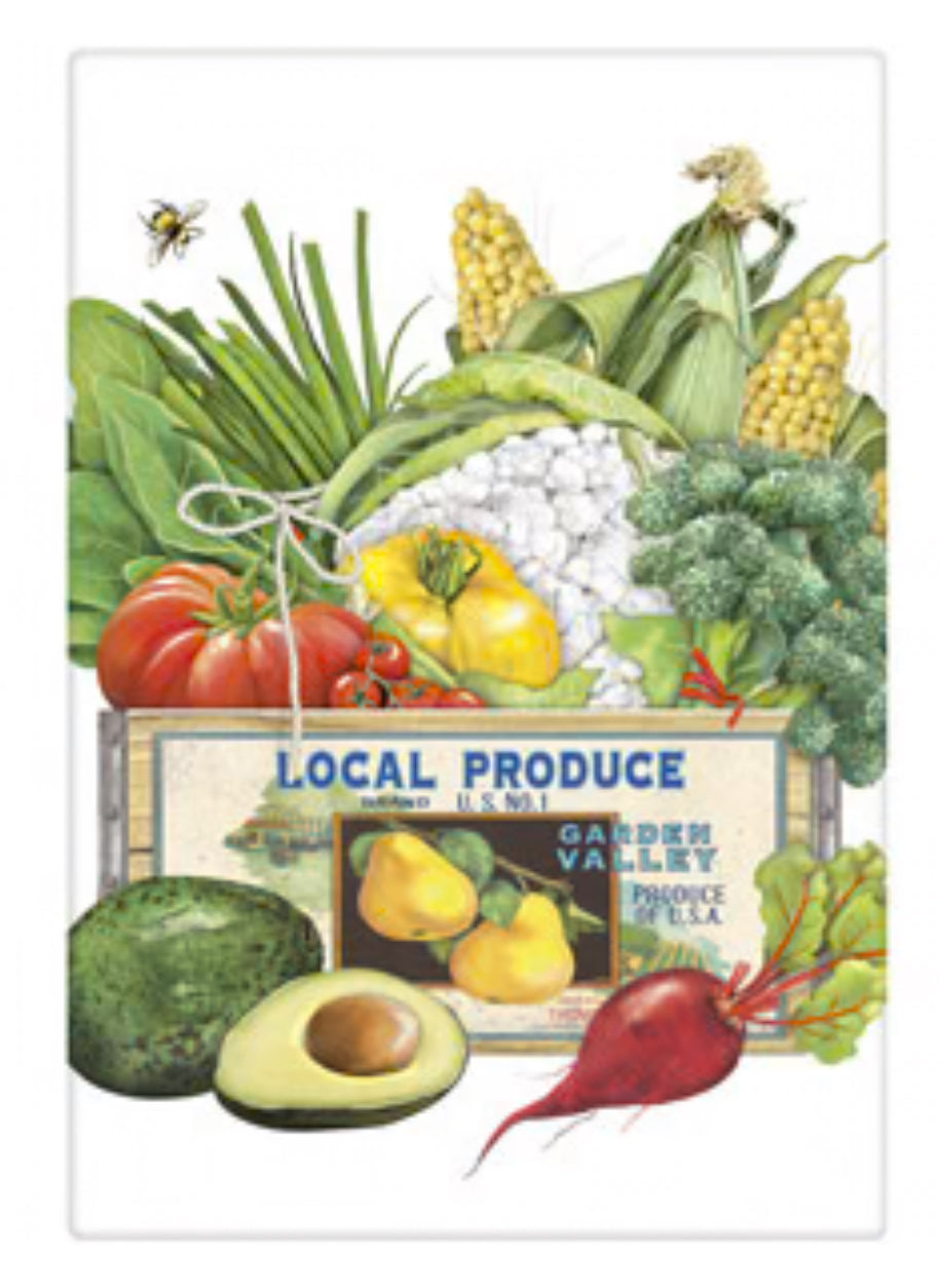 Flour Sack Kitchen Dish Towel Farmers Market Mary Lake - Thompson