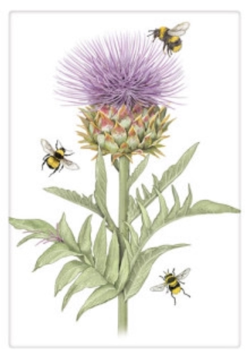 Flour Sack Kitchen Dish Towel Artichoke Bloom Mary Lake - Thompson