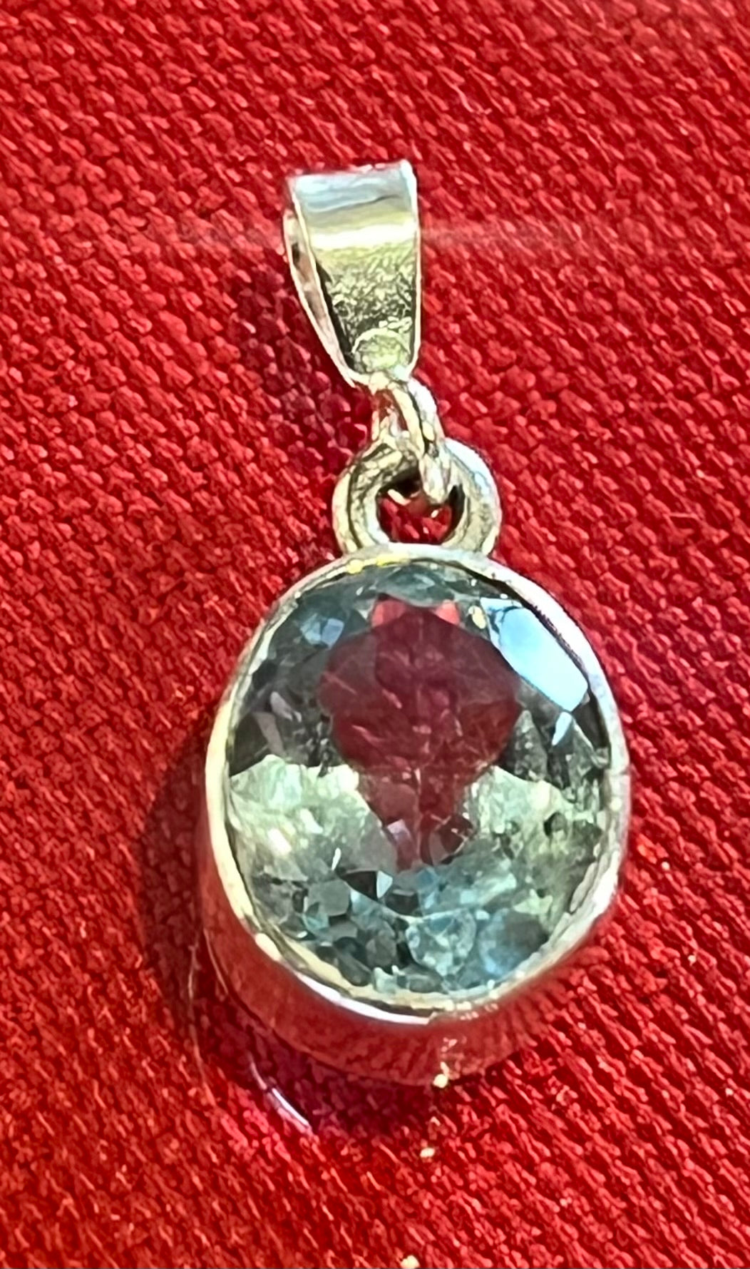 Sterling Silver Blue Topaz Pendant