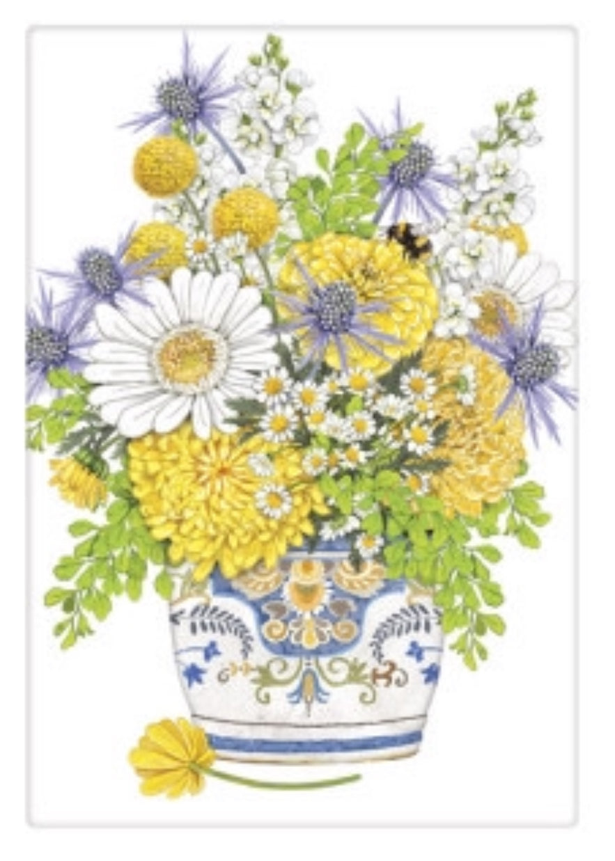 Flour Sack Kitchen Dish Towel Tuscan Flowers Mary Lake - Thompson