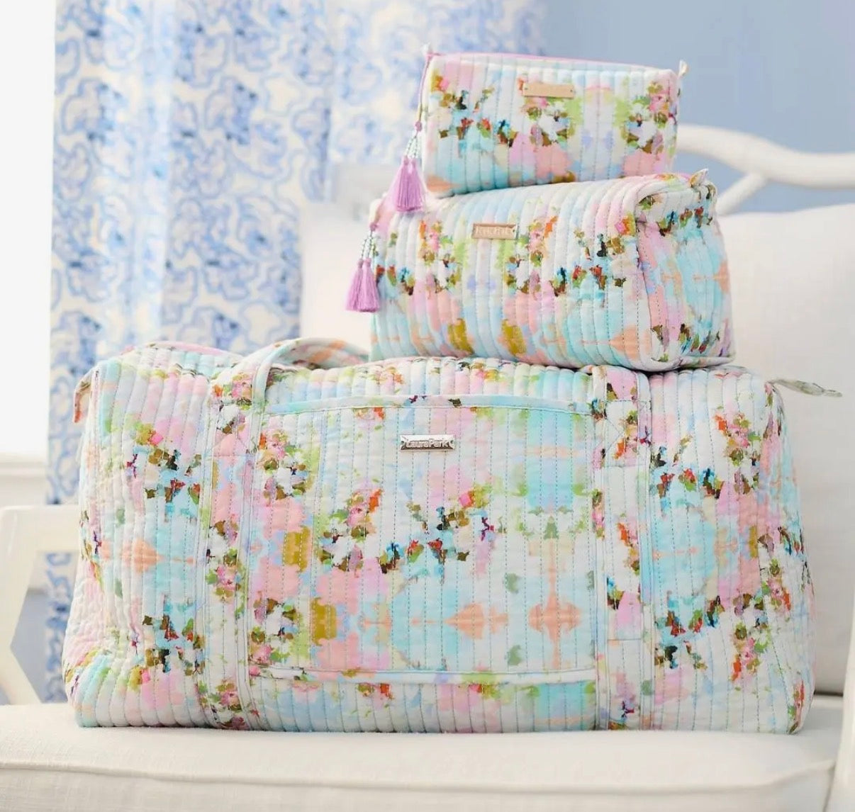 Laura Park Brooks Avenue Quilted Signature Duffle Bag