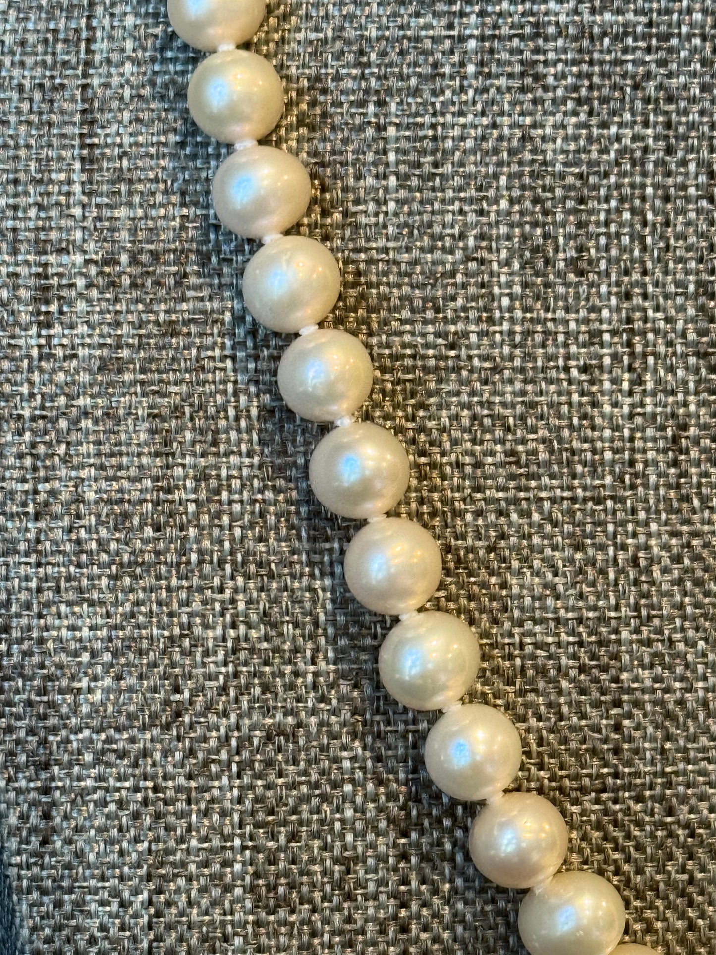 Hand Knotted Pearl Necklace With Sterling Silver Clasp 8-8.5mm