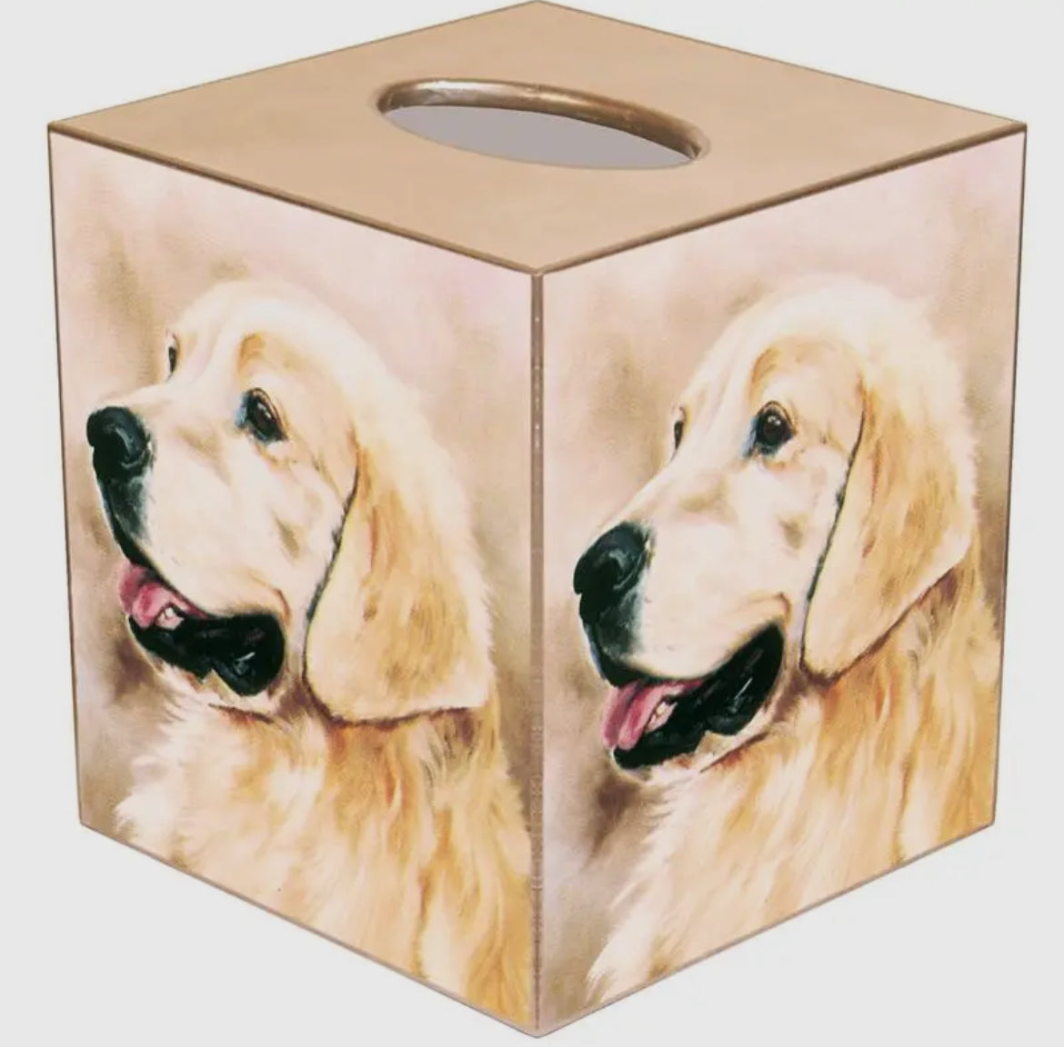 Marye-Kelley Golden Retriever Tissue Box Cover
