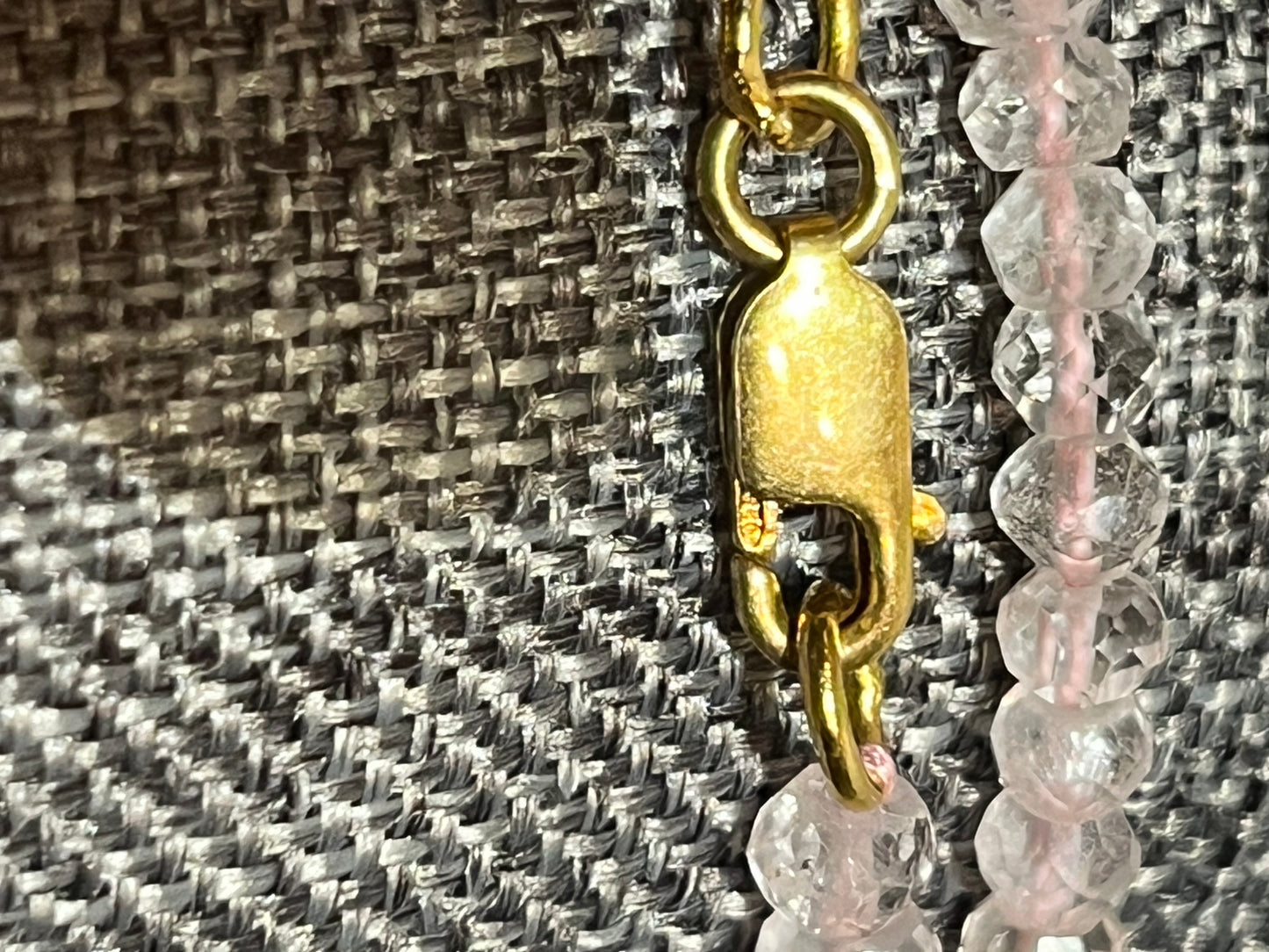 Gold Vermeil Rose Quartz Necklace