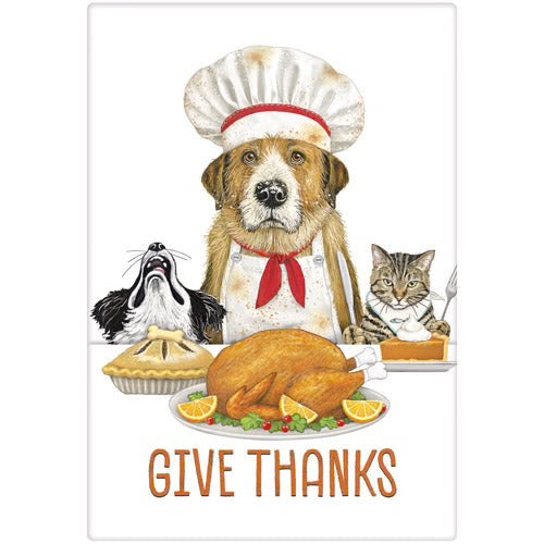 Flour Sack Kitchen Dish Towel Fall Pet Chefs Mary Lake - Thompson