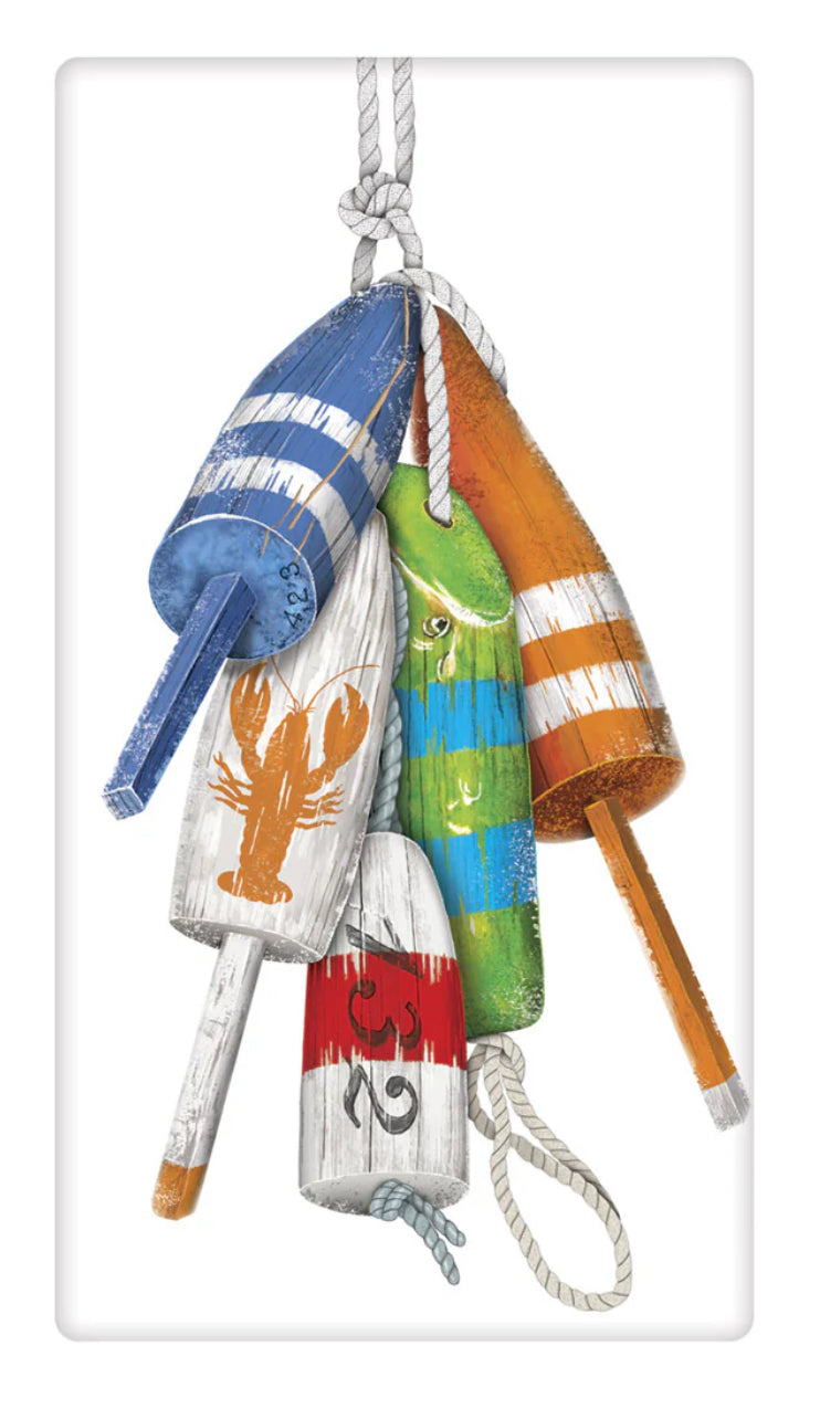 Flour Sack Kitchen Dish Towel Buoys Mary Lake - Thompson