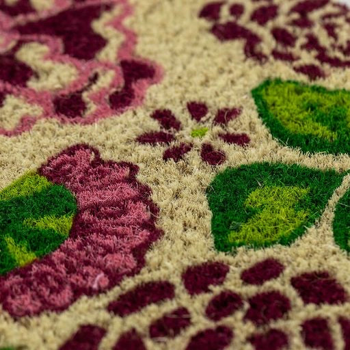 Summer Garden Handwoven, Coconut Fiber Doormat  **Show only item**
