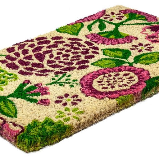 Summer Garden Handwoven, Coconut Fiber Doormat  **Show only item**