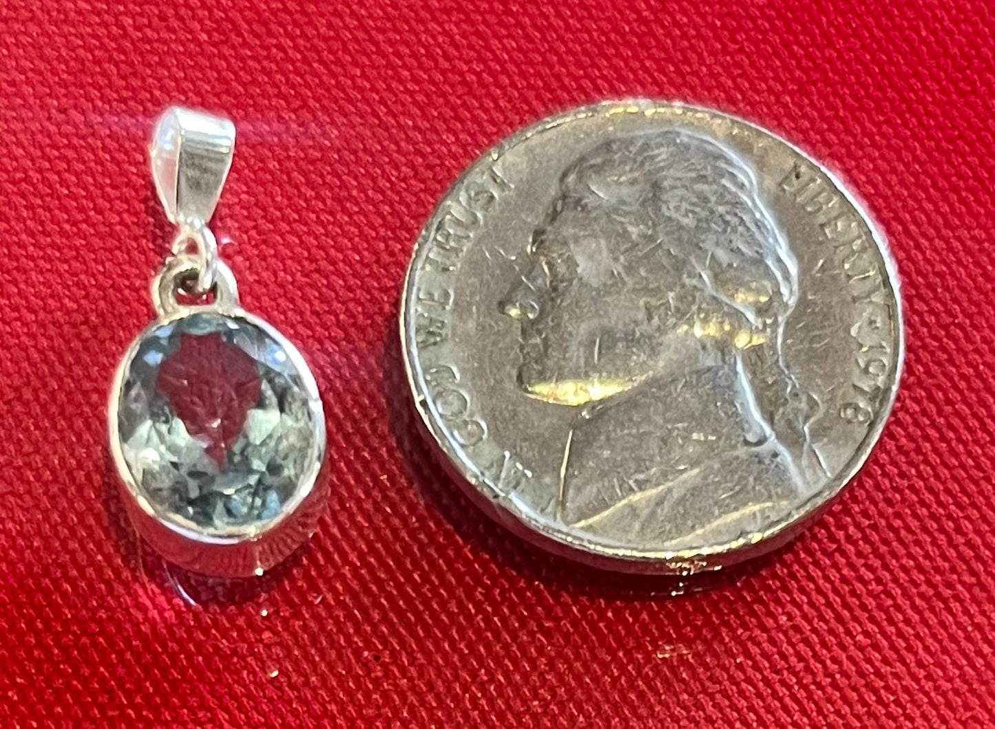 Sterling Silver Blue Topaz Pendant
