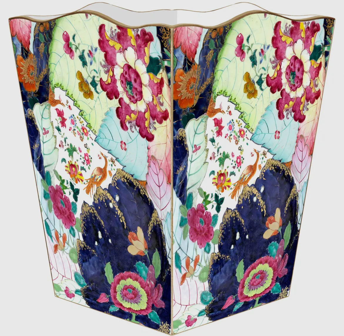 Marye-Kelley Ancient Tobacco Leaf Wastepaper Basket