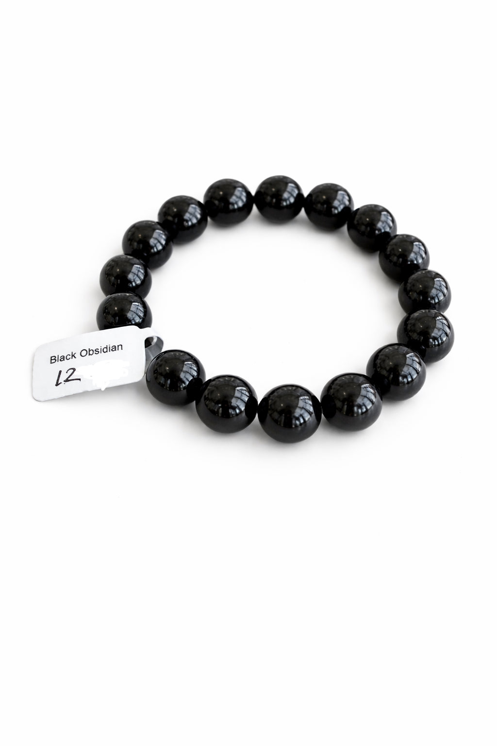 Black Agate 16MM Beaded Bracelet