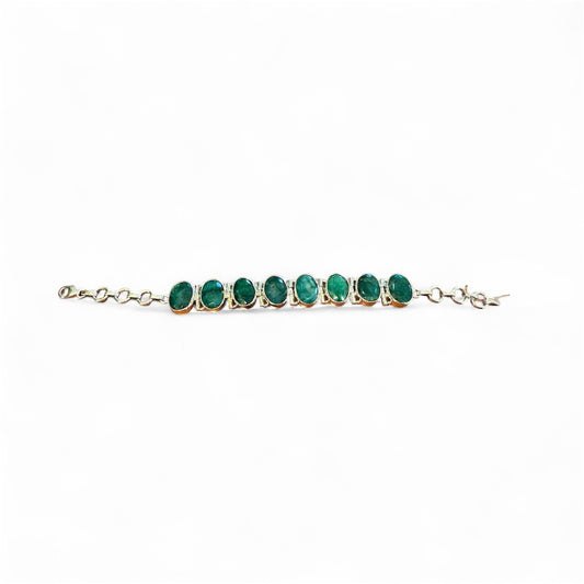 Sterling Silver Emerald Bracelet