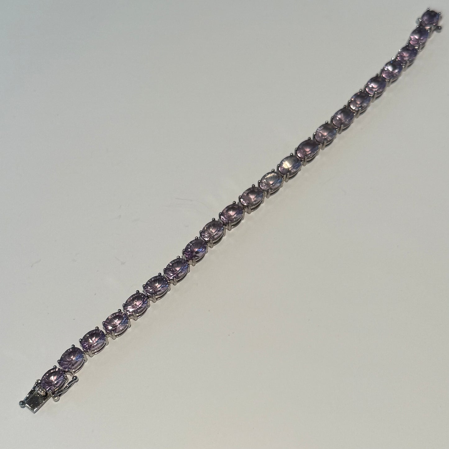Sterling Silver Fluorite Tennis Bracelet
