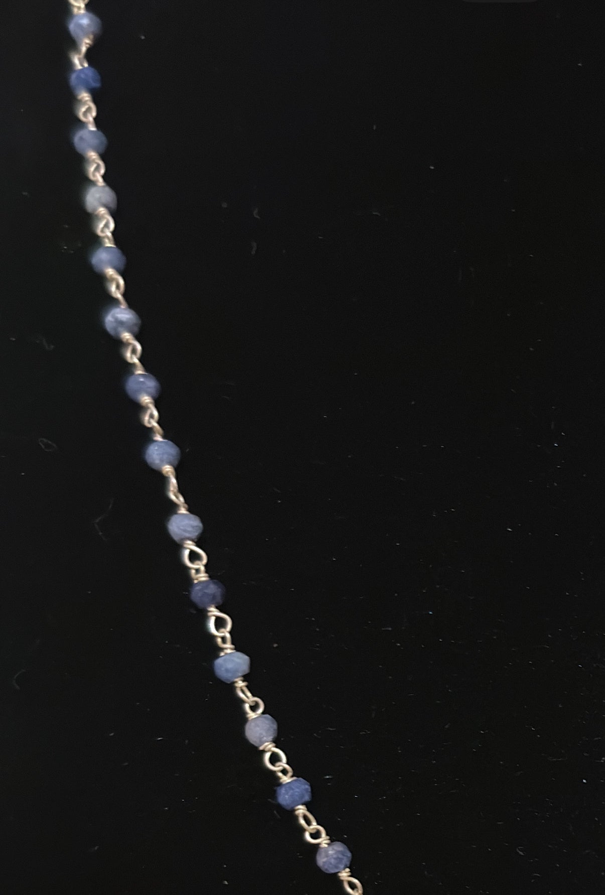 Sterling Silver Blue Sapphire 18" Necklace New
