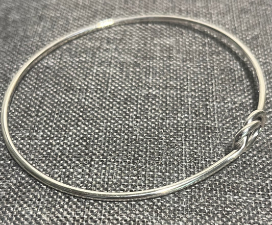 Sterling Silver Knot Bangle Bracelet