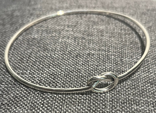 Sterling Silver Knot Bangle Bracelet