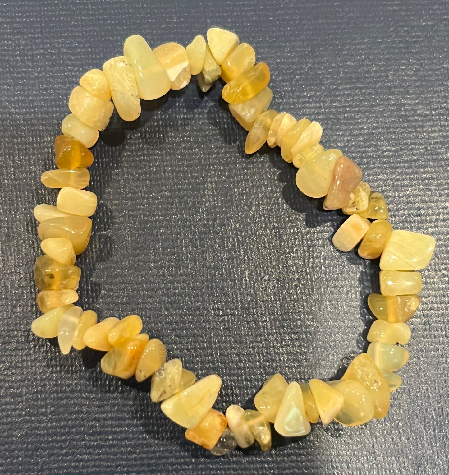 Natural Yellow Opal Gemstone Beaded Bracelet New