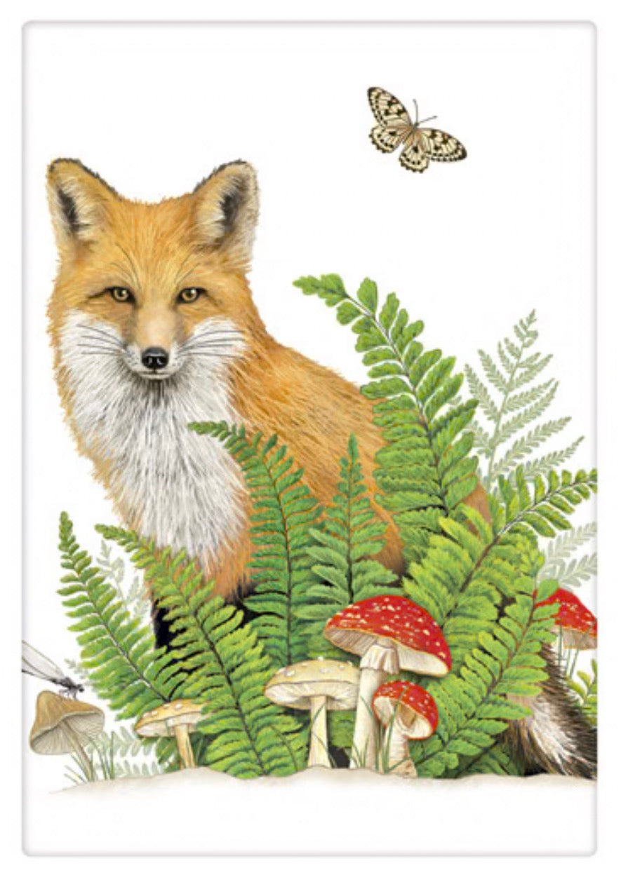 Flour Sack Kitchen Dish Towel Fern Fox Mary Lake - Thompson