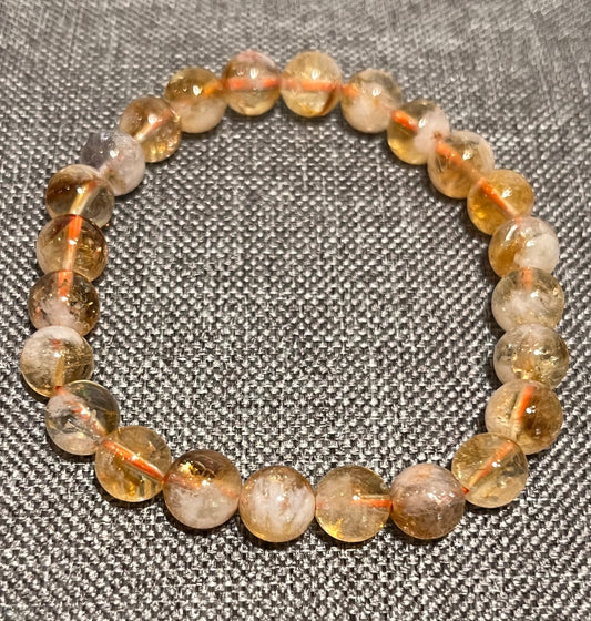 Citrine Gemstone Beaded Bracelet