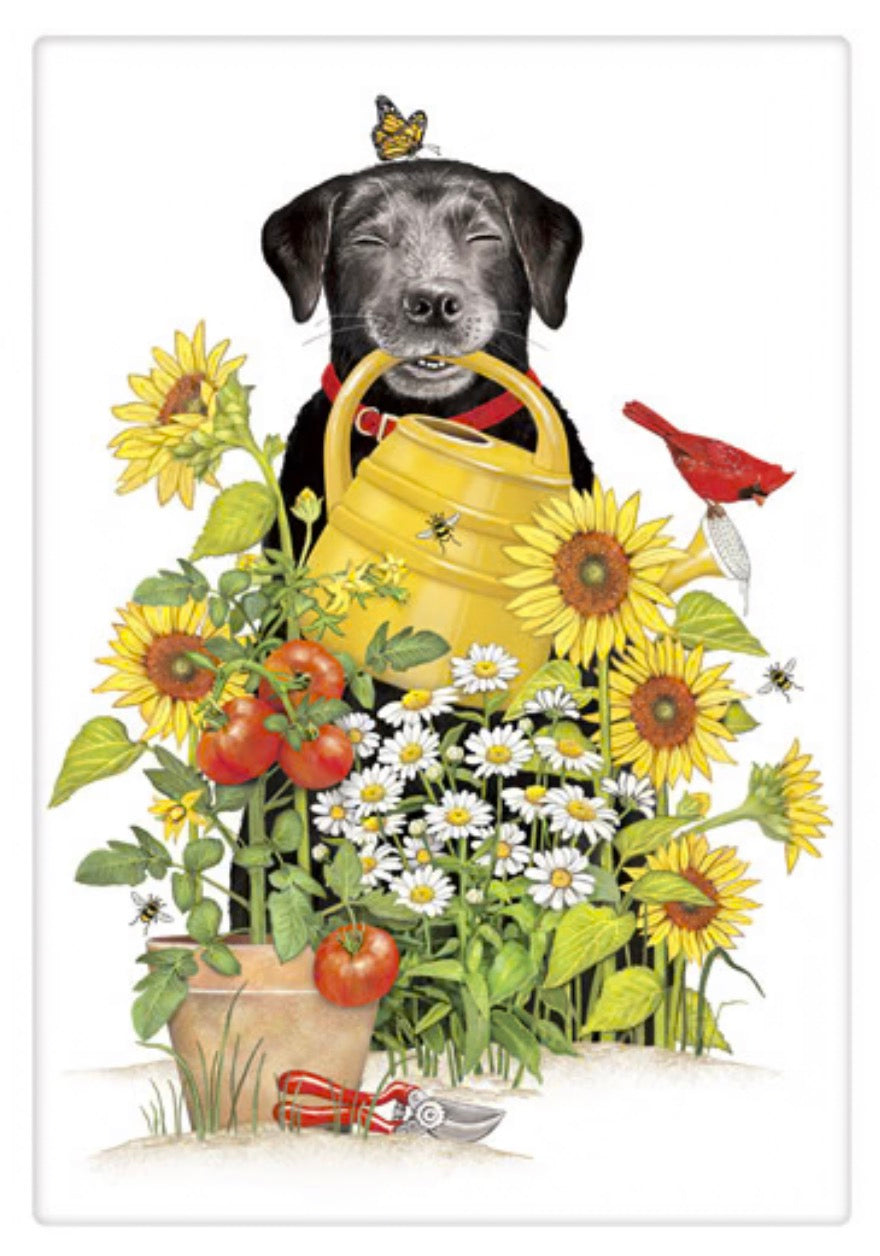 Flour Sack Kitchen Dish Towel Sunflower Lab Mary Lake - Thompson