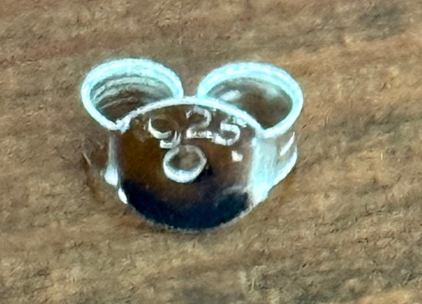 Sterling Silver Whale Tail Stud Earrings