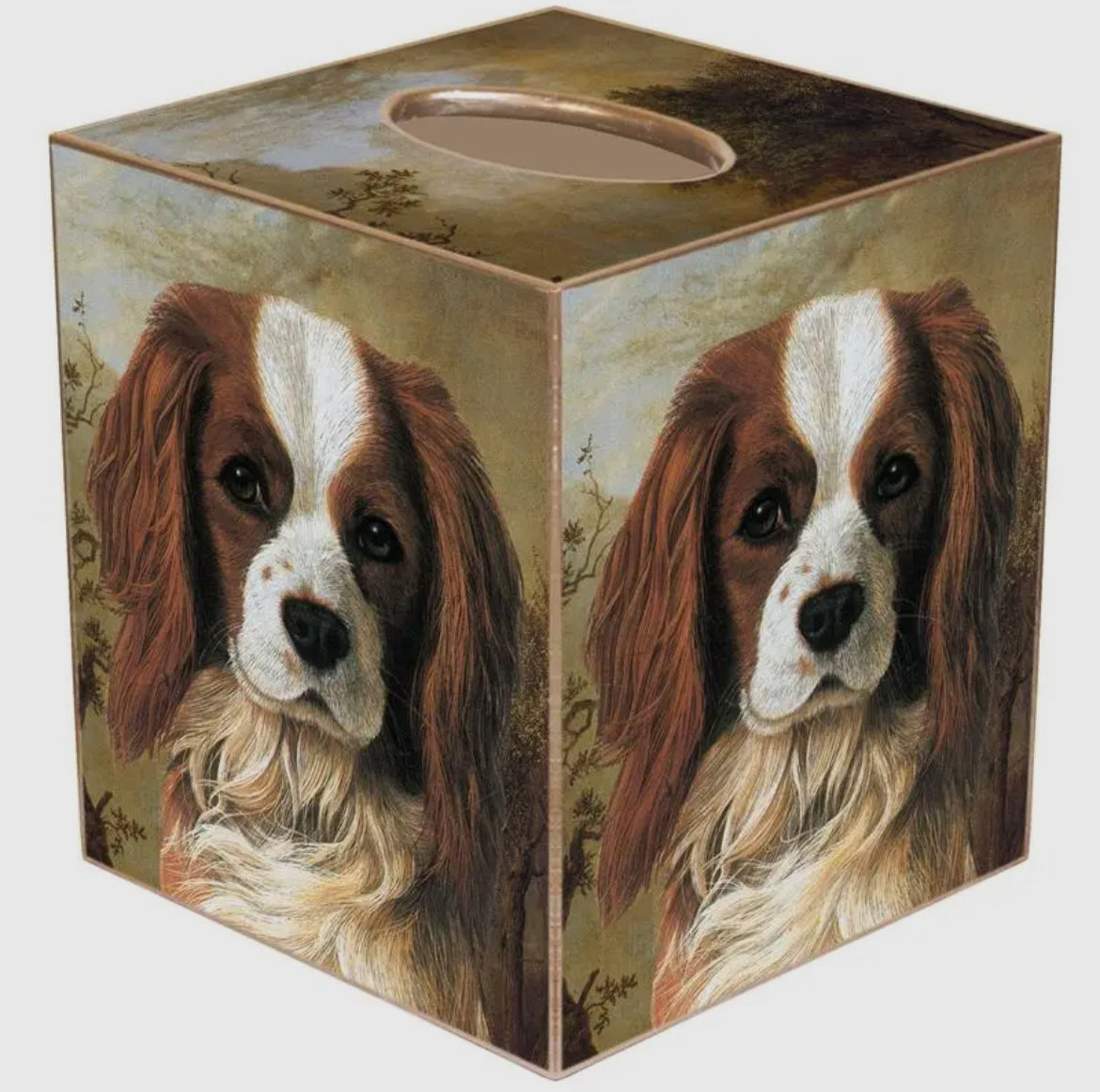 Marye-Kelley King Charles Tissue Box Cover