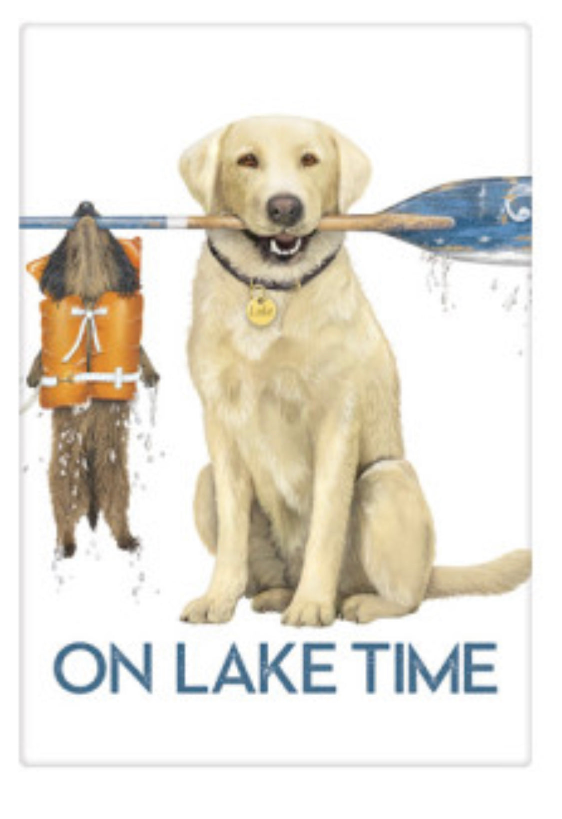 Flour Sack Kitchen Dish Towel Lake Dogs Mary Lake - Thompson