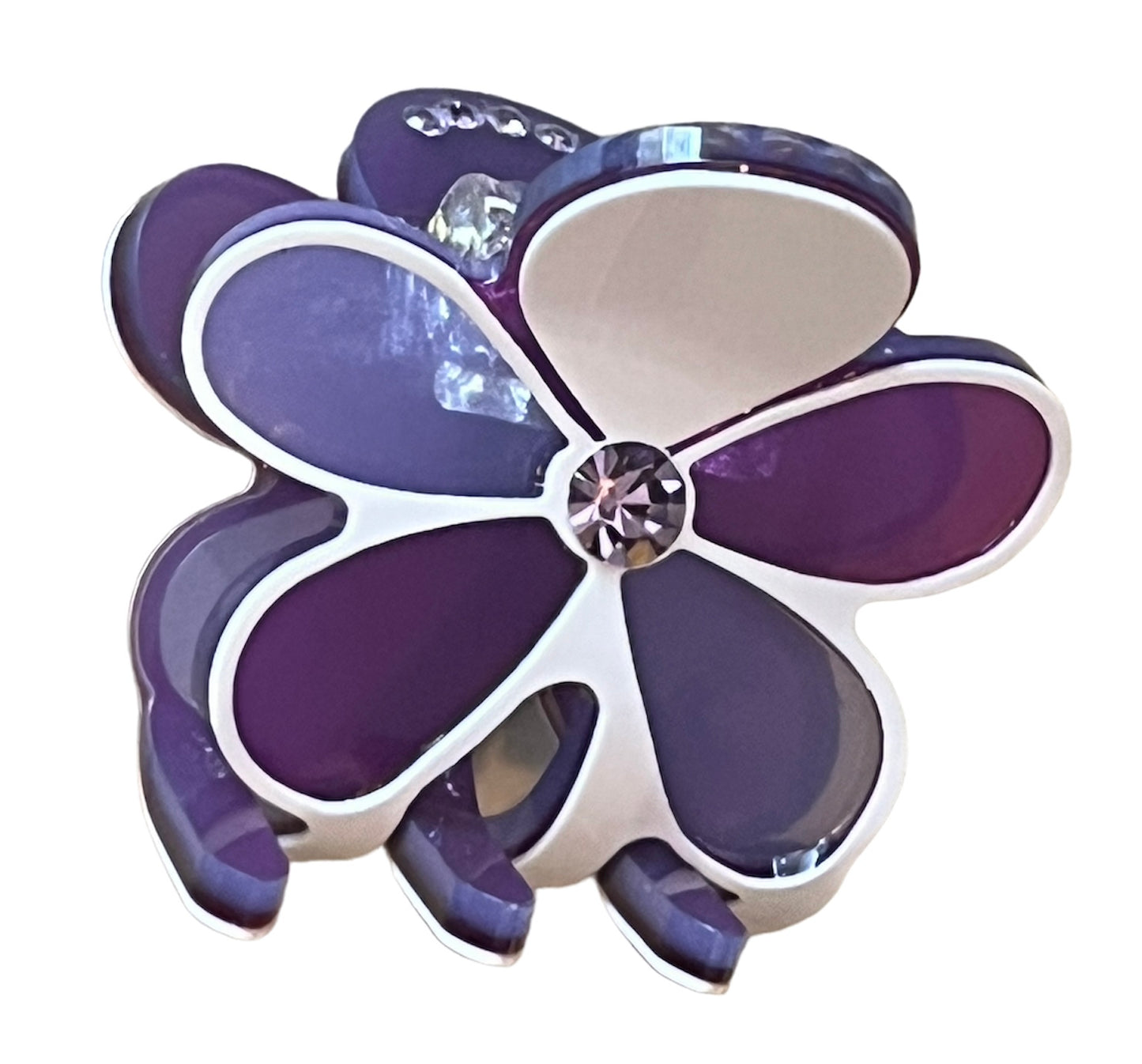 Acetate Purple Flower Jaw Hair Clip