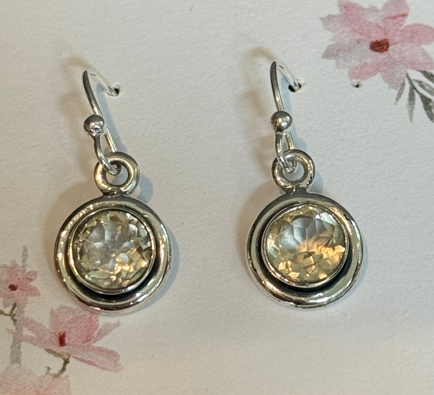 Sterling Silver Citrine Dangle Earrings