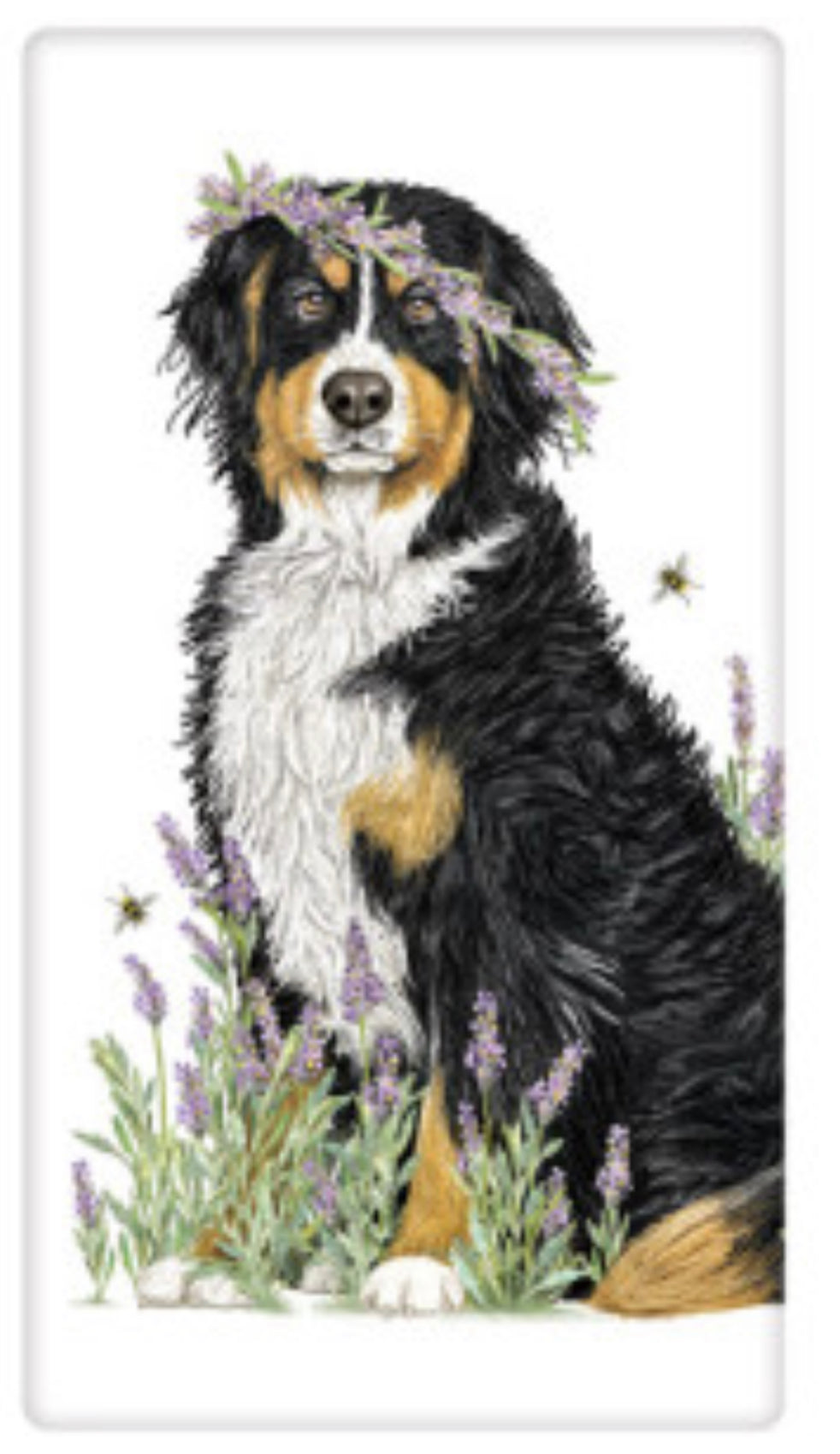 Flour Sack Kitchen Dish Towel Lavender Bernese Mary Lake - Thompson