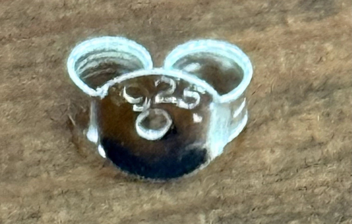 Sterling Silver Seashell Stud Earrings New