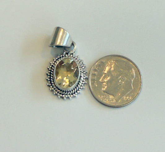 Sterling Silver Citrine Pendant