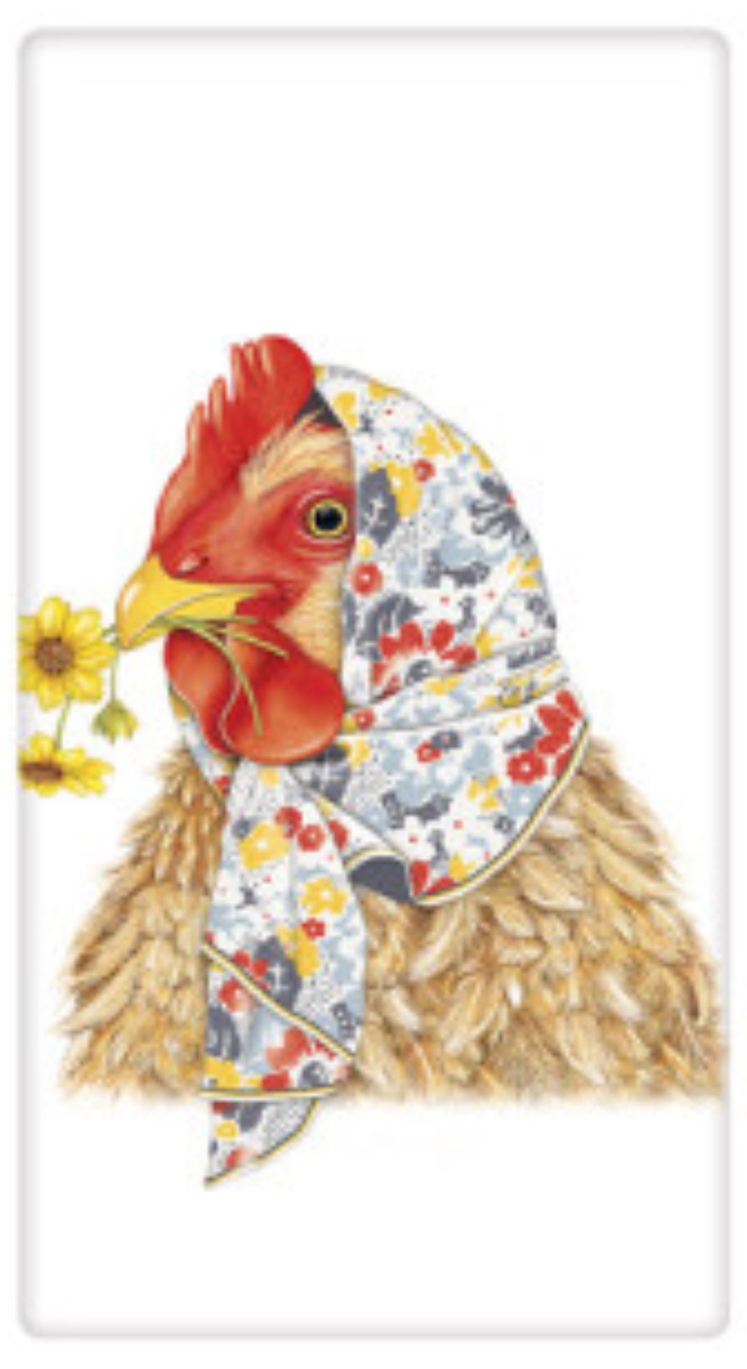 Flour Sack Kitchen Dish Towel Headscarf Hen Mary Lake - Thompson