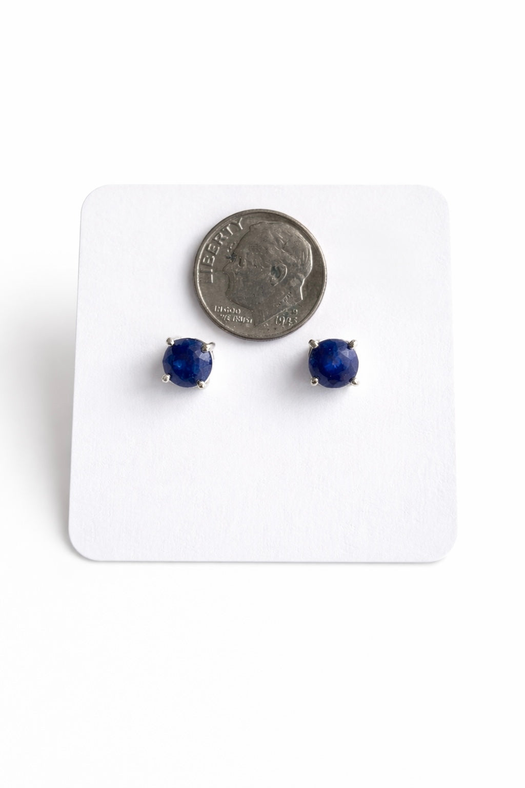 Sterling Silver Sapphire Stud Earrings