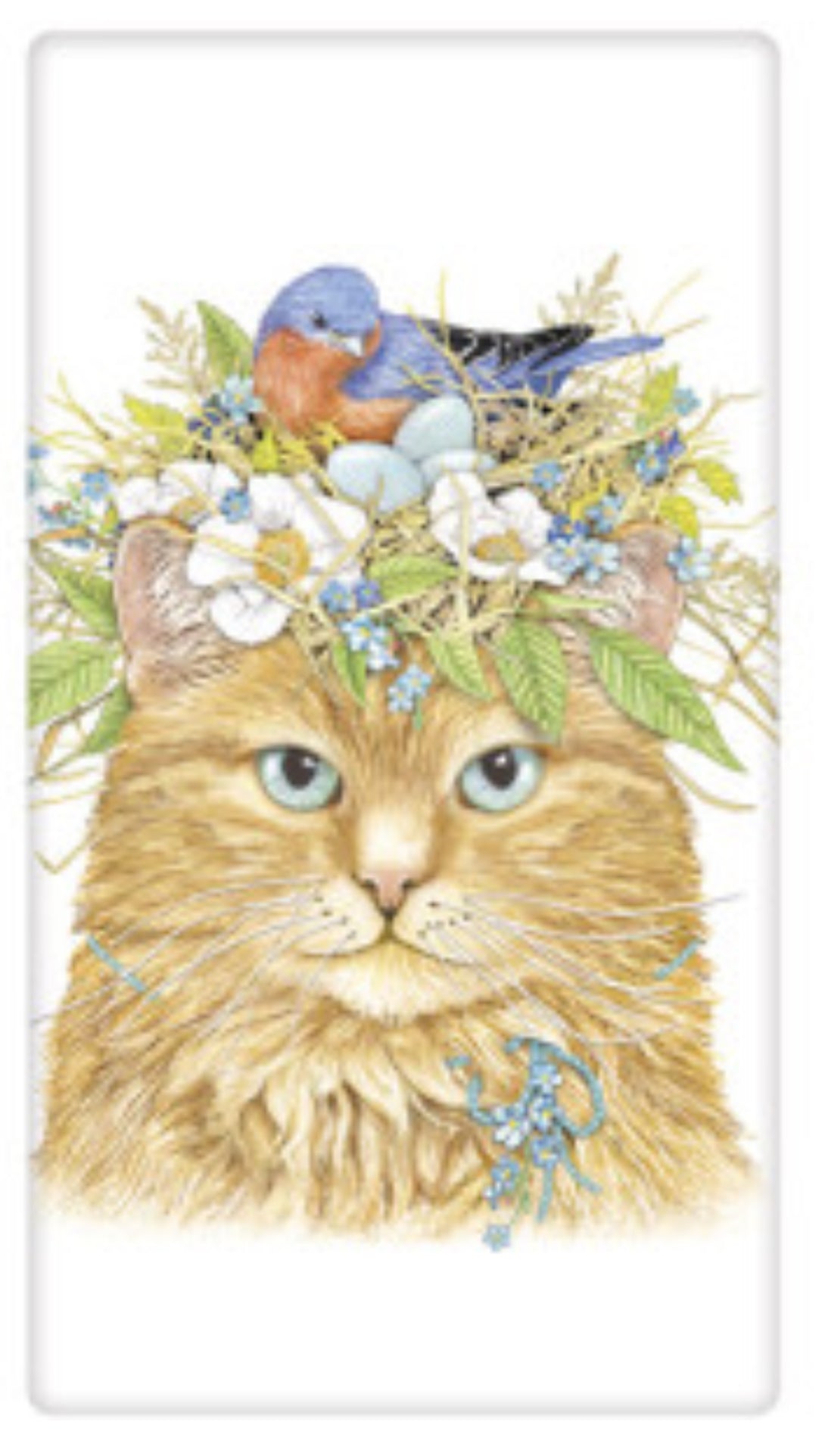 Flour Sack Kitchen Dish Towel Bird Nest Mary Lake - Thompson