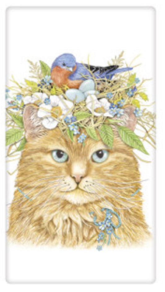Flour Sack Kitchen Dish Towel Bird Nest Mary Lake - Thompson