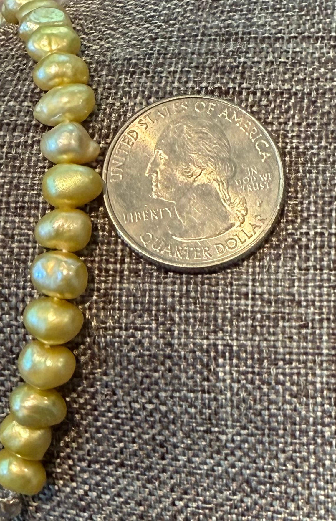 Freshwater Pearl Necklace With Sterling Silver Clasp New