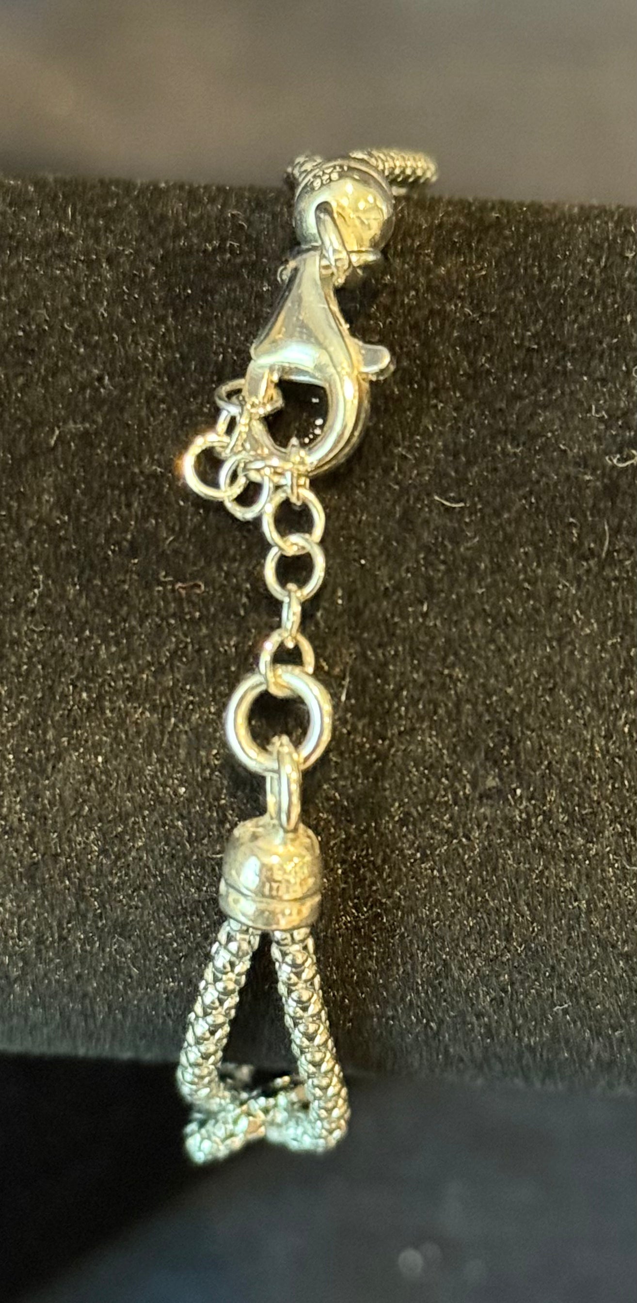 Sterling Silver Gucci Inspired Bracelet Adjustable Made In Italy