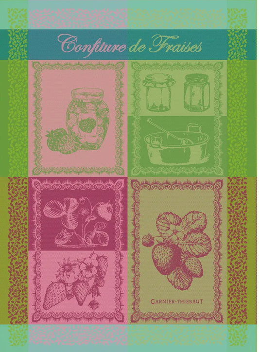Garnier Thiebaut French Kitchen Confiture De Fraises Printemps Tea Towel