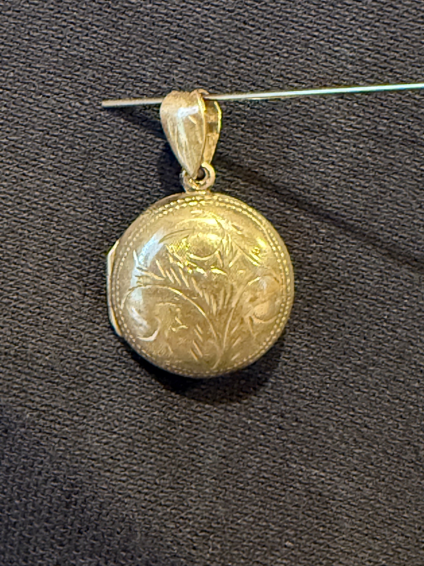 Sterling Silver Etched Locket Pendant