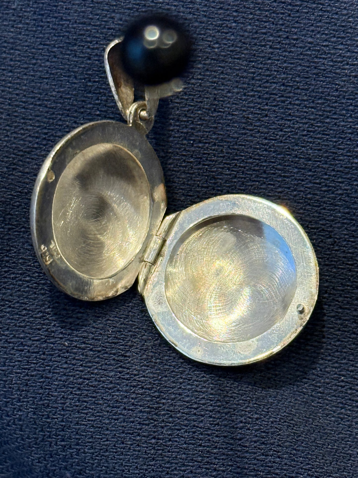 Sterling Silver Etched Locket Pendant