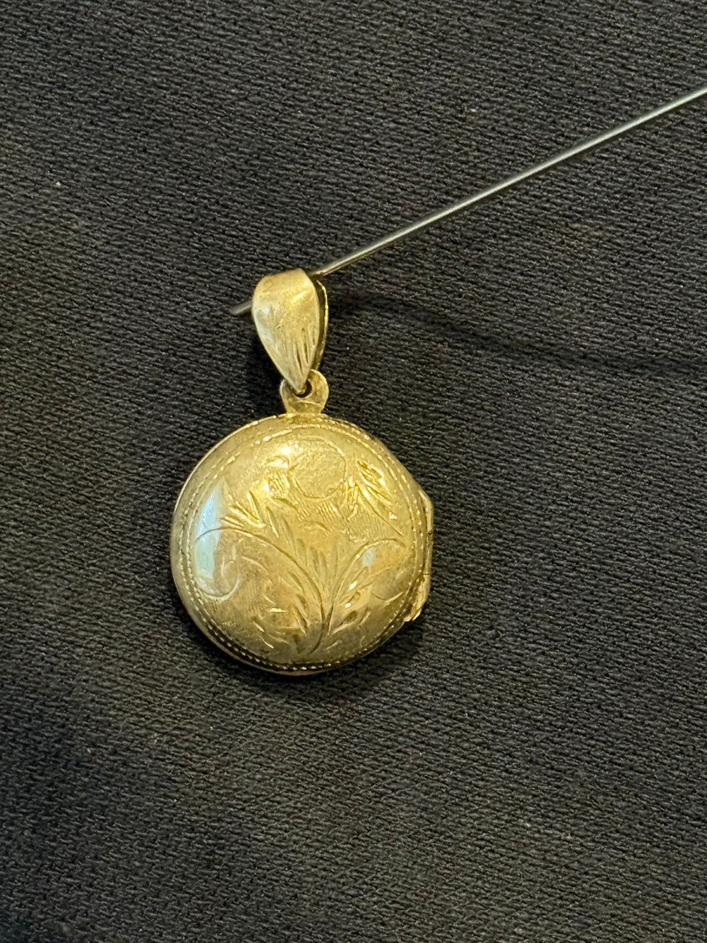 Sterling Silver Etched Locket Pendant