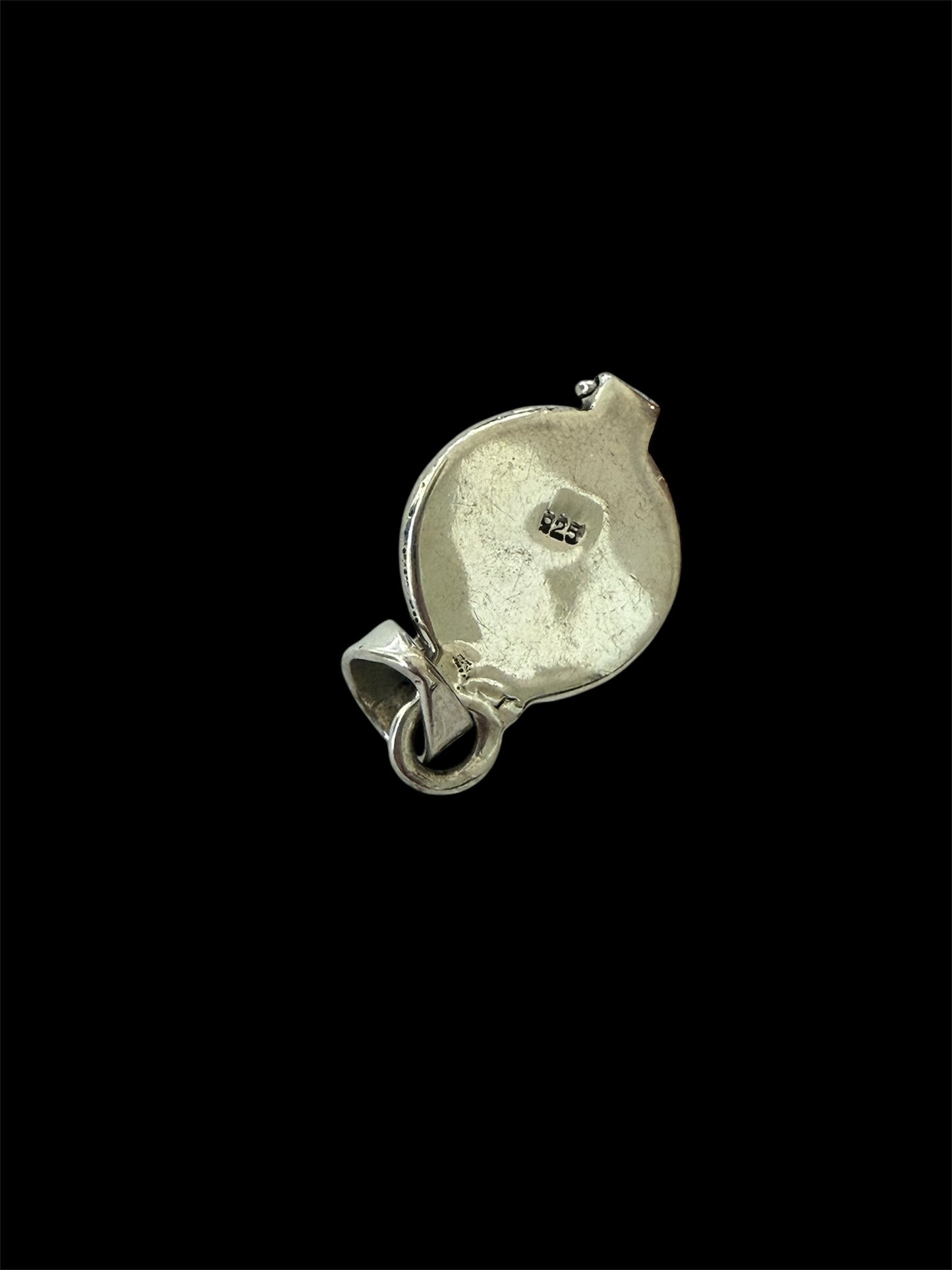 Sterling Silver Black Onyx Poison Pendant