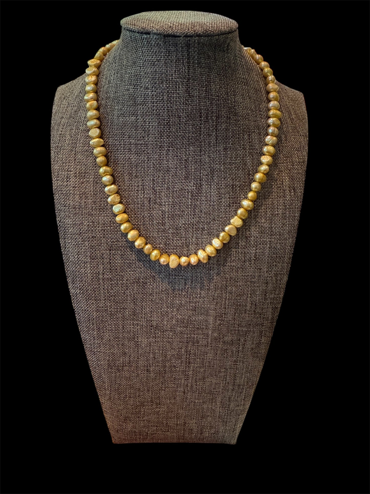 Freshwater Pearl Necklace With Sterling Silver Clasp New