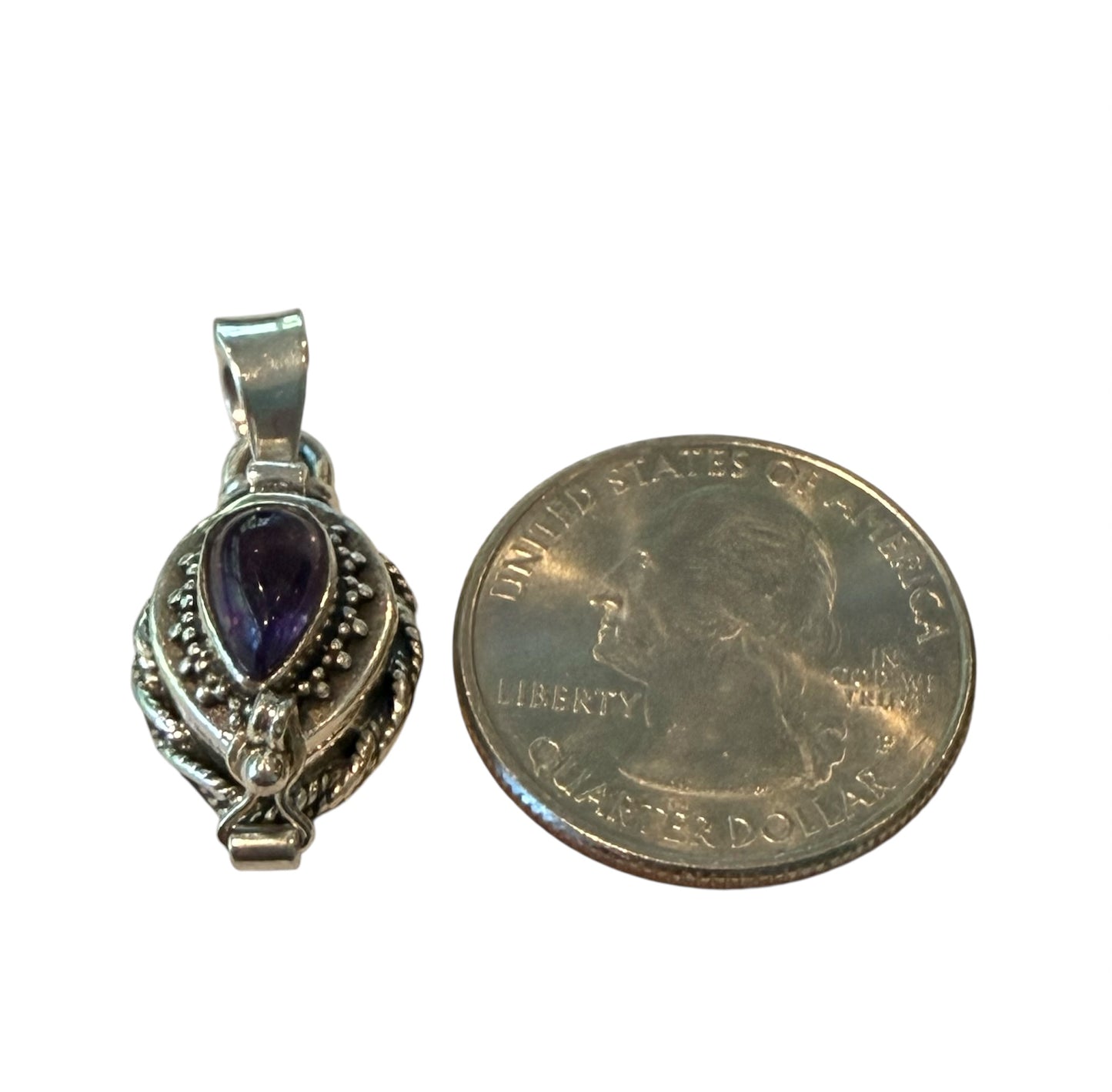 Sterling Silver Amethyst Poison Pendant