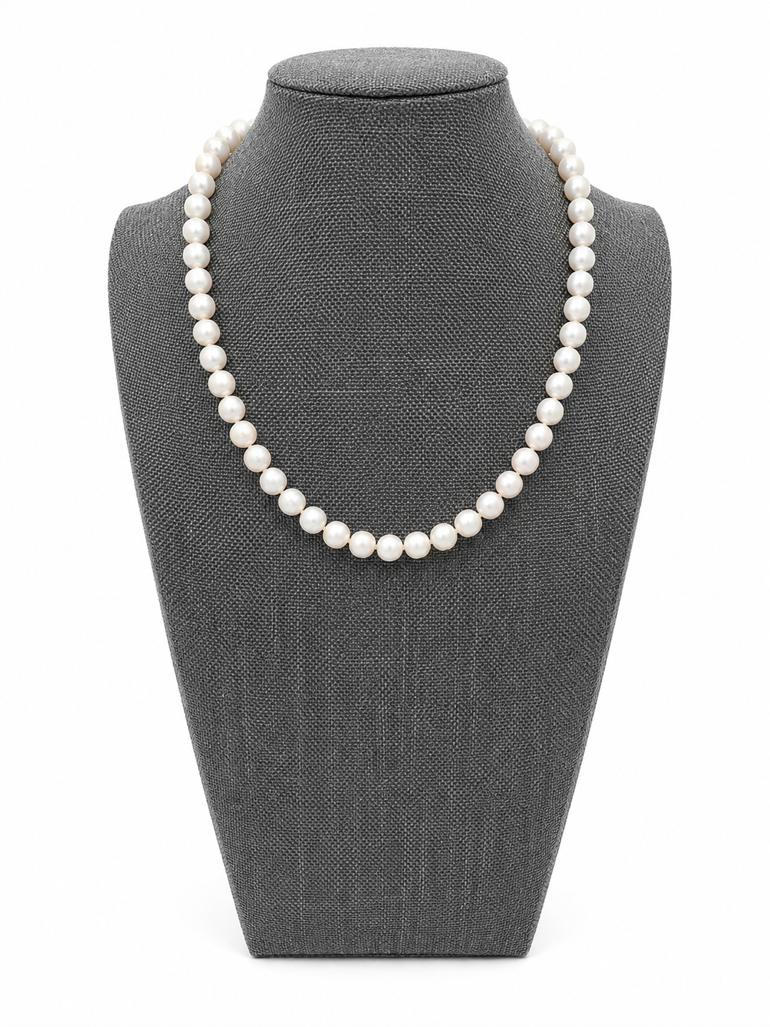 7MM 16-18" Pearl Necklace With Sterling Silver Clasp